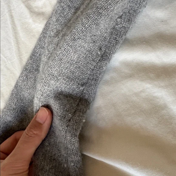 Quince Mongolian Cashmere Oversized Crewneck Heather Grey Sweater - Picture 11 of 12